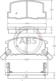 Гальмівні колодки дискові A.B.S. 36605