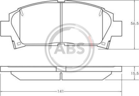 Гальмівні колодки пер. Avensis/Camry/Carina 89-03 A.B.S. 36866 (фото 1)