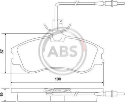 Колодки гальмівні дискові, комплект A.B.S. 37016