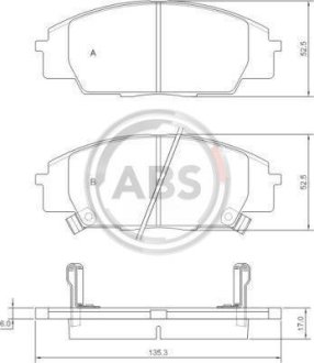 Гальмівні колодки дискові передн. Honda Civic, S2000, 2,0, 99-12 A.B.S. 37174