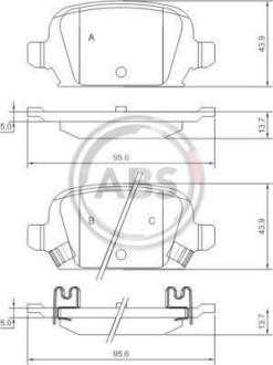 Гальмівні колодки дискові (1 к-т) A.B.S. 37212 (фото 1)