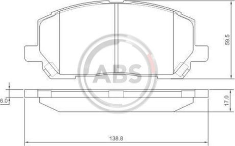 Гальмiвнi колодки дисковi A.B.S. 37260