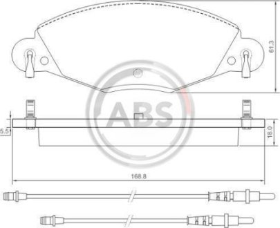 Гальмівні колодки дискові (1 к-т) A.B.S. 37285