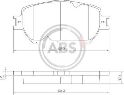 Гальмівні колодки пер. Toyota Camry 96-06 (akebono) A.B.S. 37356 (фото 1)