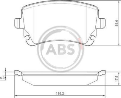 Колодка гальм. AUDI A8 задн. (вир-во ABS) A.B.S. 37366