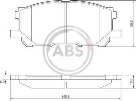 Гальмівні колодки пер. Lexus RX 03-08 (sumitomo) A.B.S. 37458