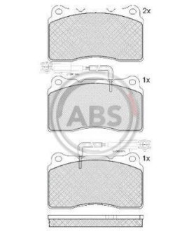 Колодки гальмівні дискові, комплект A.B.S. 37465