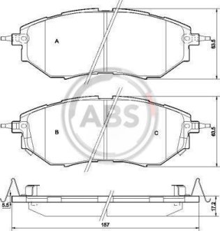 Тормозной диск A.B.S. 37502