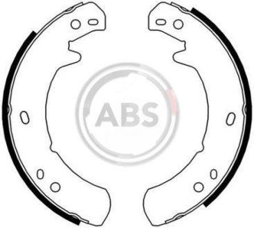Комплект тормозных колодок, стояночная тормозная система A.B.S. 8955