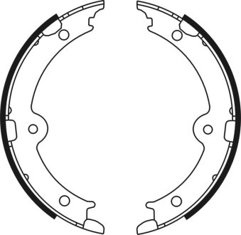 Комплект тормозных колодок, стояночная тормозная система ABE C02087ABE