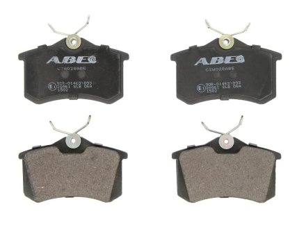 Колодки гальмівні дискові задні, комплект ABE C2W028ABE