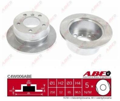 Диск тормозной задний ABE C4W006ABE