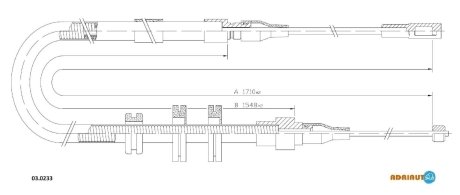 Трос ручного тормоза ADRIAUTO 030233