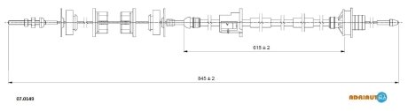Трос, управление сцеплением ADRIAUTO 070149