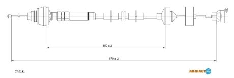 Трос зчеплення CIROEN/PEUGEOT Berlingo/Partner all gear BE4R "1,6-1,9D "07>> ADRIAUTO 070181 (фото 1)