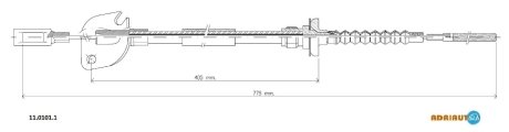 Трос, управление сцеплением ADRIAUTO 11.0101.1 (фото 1)