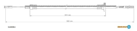 Трос, управление сцеплением ADRIAUTO 11.0130.1