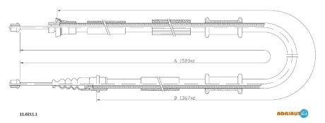 Трос ручного тормоза ADRIAUTO 1102111