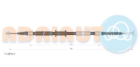 Трос ручного тормоза ADRIAUTO 1102141