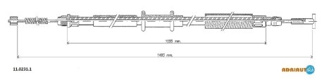 Трос ручного тормоза ADRIAUTO 1102311
