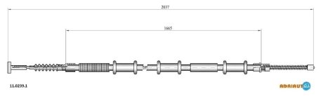 Трос ручного тормоза ADRIAUTO 1102391