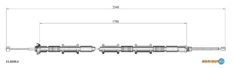 Трос ручного гальма ADRIAUTO 1102392