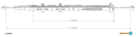 Трос ручного тормоза ADRIAUTO 1102431