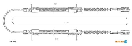 Трос ручного тормоза ADRIAUTO 1102561