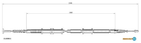 Трос ручного тормоза ADRIAUTO 1102601