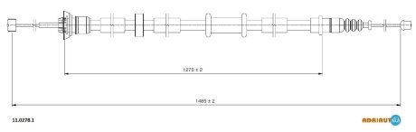 Трос ручного тормоза ADRIAUTO 1102781