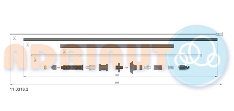 Трос газа ADRIAUTO 11.0318.2 