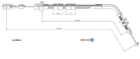 Трос газа ADRIAUTO 11.0366.1 