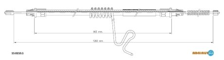 Трос ручного тормоза ADRIAUTO 1302101