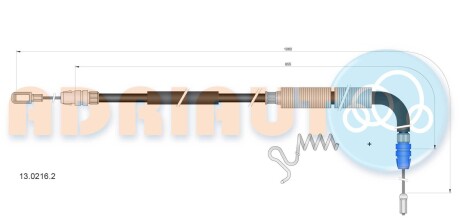 Трос ручного гальма ADRIAUTO 13.0216.2