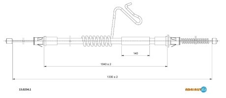 Трос ручного тормоза ADRIAUTO 1302341