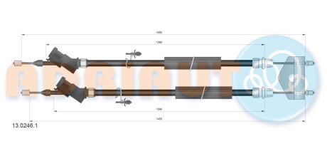 Трос, стояночная тормозная система ADRIAUTO 13.0246.1