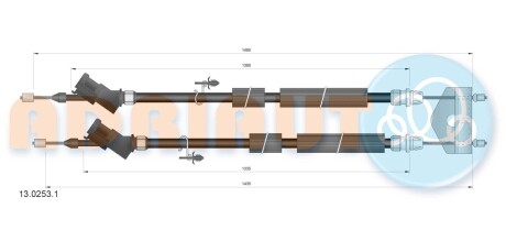 Трос ручного тормоза ADRIAUTO 13.0253.1