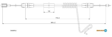 Трос зупиночних гальм ADRIAUTO 1302711 (фото 1)