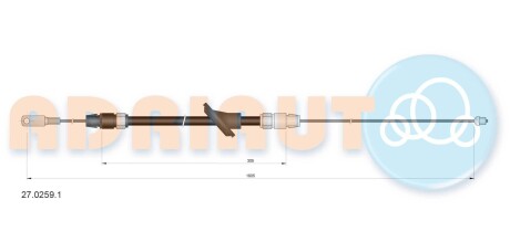 Трос ручного тормоза ADRIAUTO 2702591