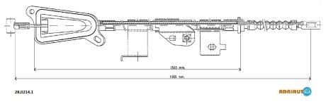 Трос ручного тормоза ADRIAUTO 2802141