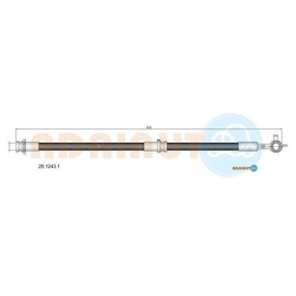 Шланг гальмівний гідравлічний ADRIAUTO 28.1243.1