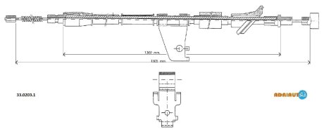 Трос ручного тормоза ADRIAUTO 3302031