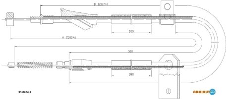 Трос ручного тормоза ADRIAUTO 3302041