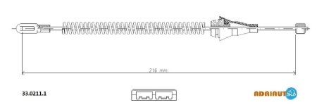 Трос ручного тормоза ADRIAUTO 3302111