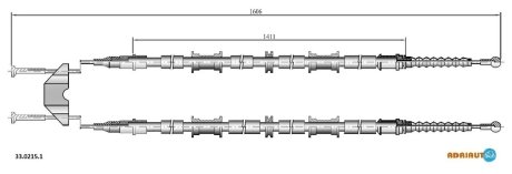 Трос зупиночних гальм ADRIAUTO 3302151 (фото 1)