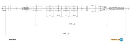 Трос ручного тормоза ADRIAUTO 33.0241.1