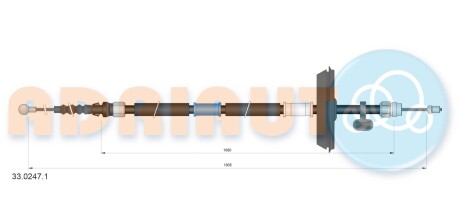 Тросик стояночного тормоза ADRIAUTO 3302471