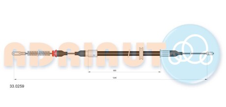 Трос зупиночних гальм ADRIAUTO 330259