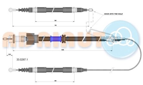 Трос зупиночних гальм ADRIAUTO 3302671