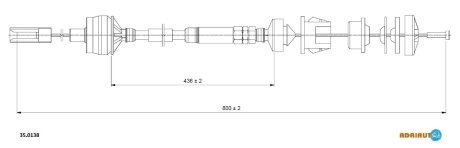 Трос, управление сцеплением ADRIAUTO 35.0138 (фото 1)
